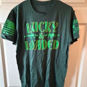 Grunt Style Green Lucky & Loaded Graphic Tee